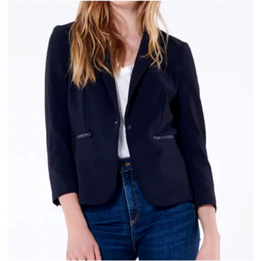 Veronica Beard 2 Core Schoolboy Scuba Dickey Jacket $645 Fitted Blazer Navy NWT!